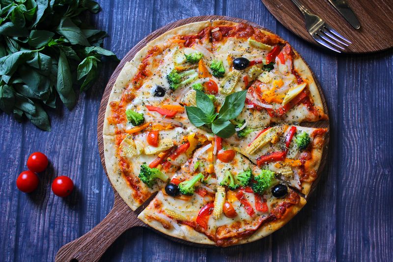 Prosciutto e Rucola pizza with prosciutto and arugula